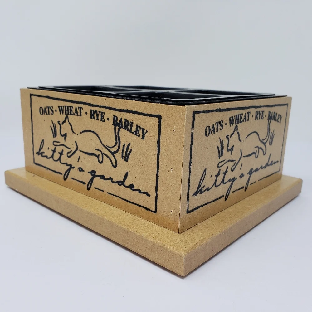 Kitty Garden Catnip Oats Wheat Rye Barley Planter Box
